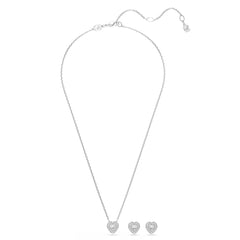 Ariana Grande x Swarovski set, Mixed cuts, Heart, White, Rhodium plated