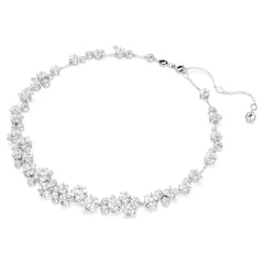 Constella necklace Round cut, White, Rhodium plated