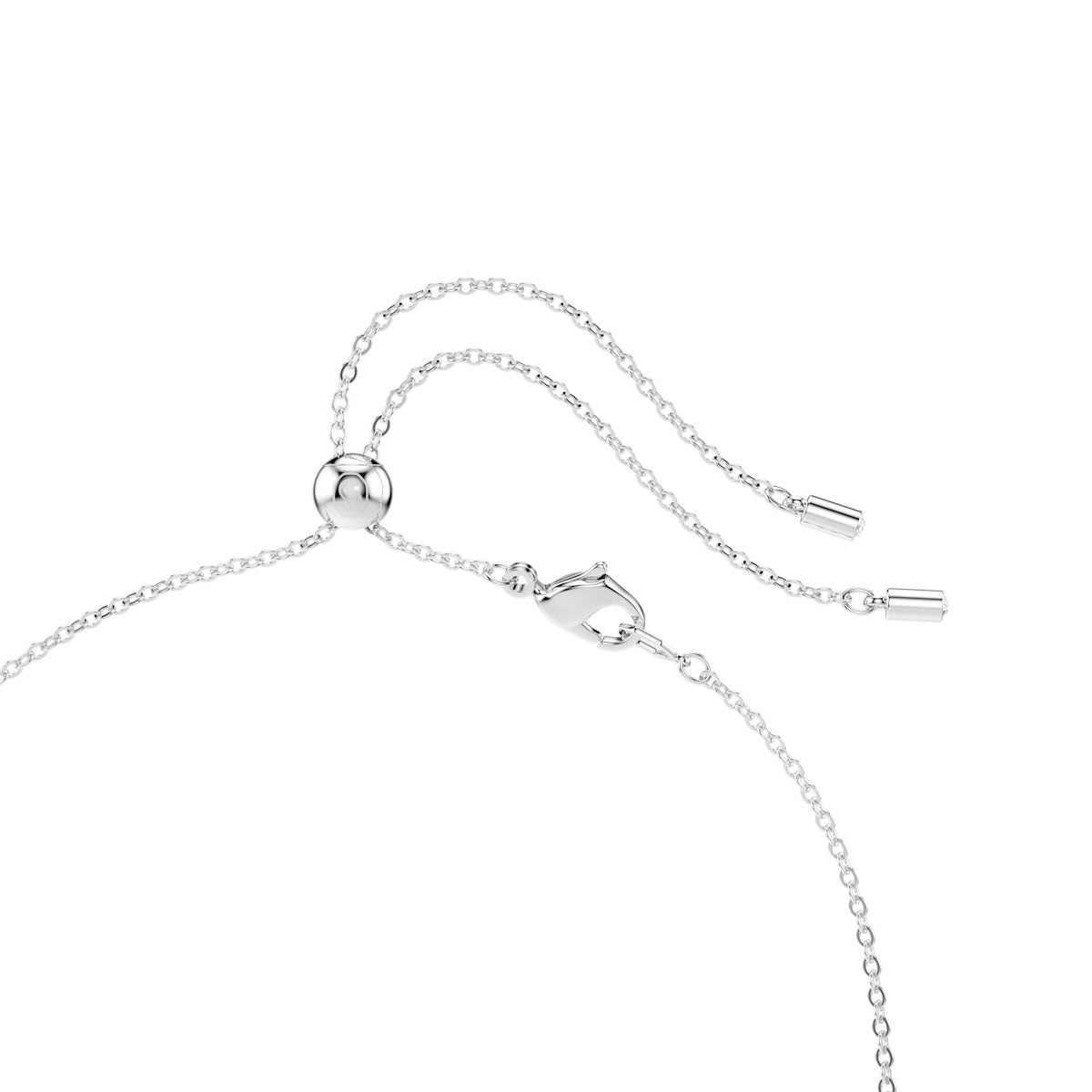 Constella necklace, Mixed cuts, White, Rhodium plated