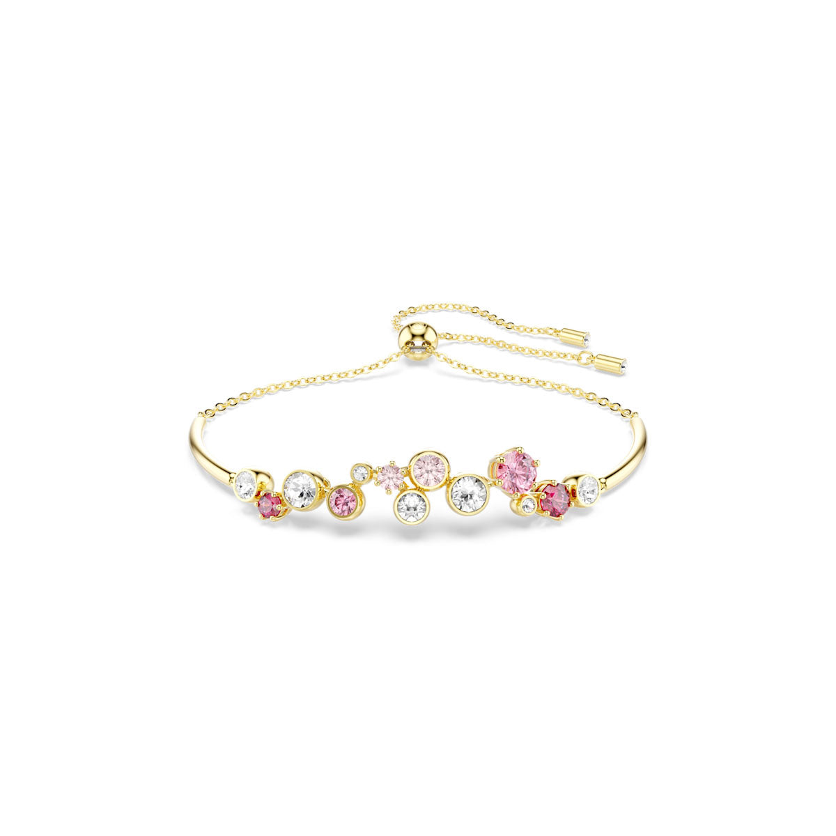 Constella bracelet, Mixed cuts, Multicolored, Gold-tone plated