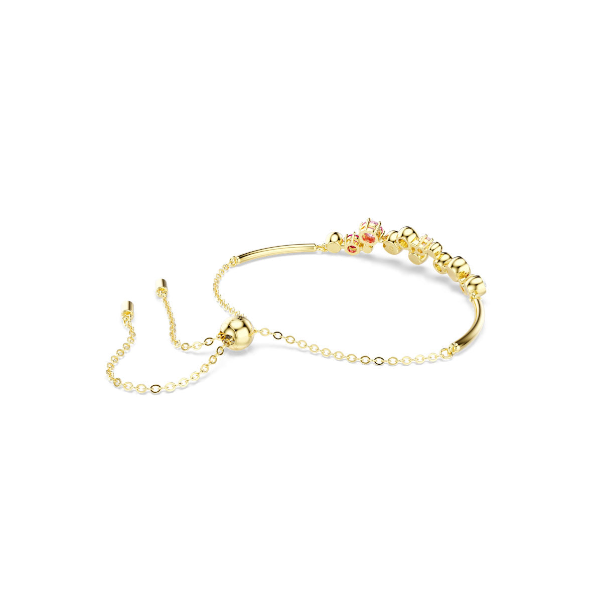Constella bracelet, Mixed cuts, Multicolored, Gold-tone plated