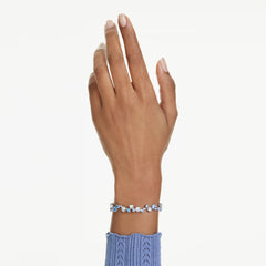 Constella bracelet Mixed cuts, Blue, Rhodium plated