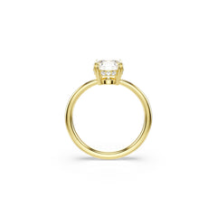 Stilla Attract cocktail ring, Round cut, White, Gold-tone plated