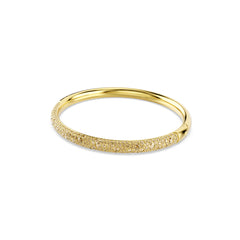 Sublima bangle, Snow pavé, White, Gold-tone plated
