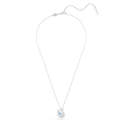 Swan pendant, Mixed cuts, Swan, Blue