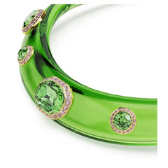 Dulcis Choker Mixed cuts, Green, Gold-tone plated