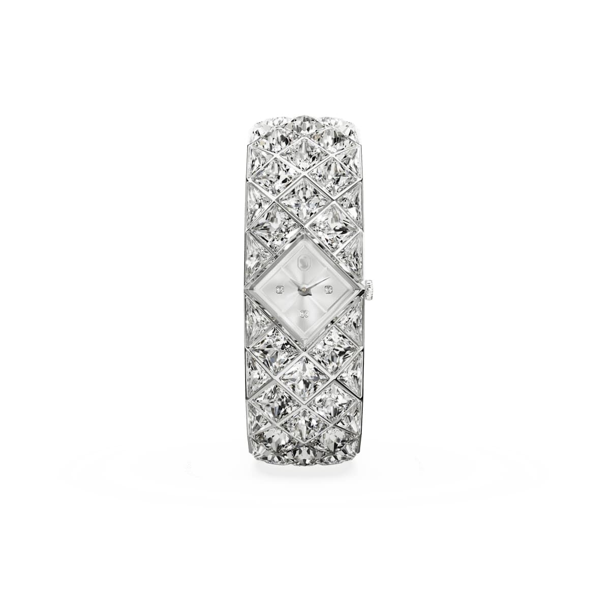 Curiosa Bangle watch, Swiss Made, Crystal bracelet, Silver tone, Stainless steel
