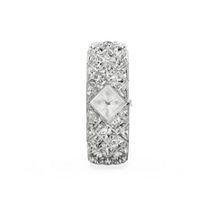 Curiosa Bangle watch, Swiss Made, Crystal bracelet, Silver tone, Stainless steel