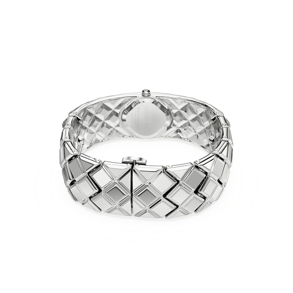 Curiosa Bangle watch, Swiss Made, Crystal bracelet, Silver tone, Stainless steel