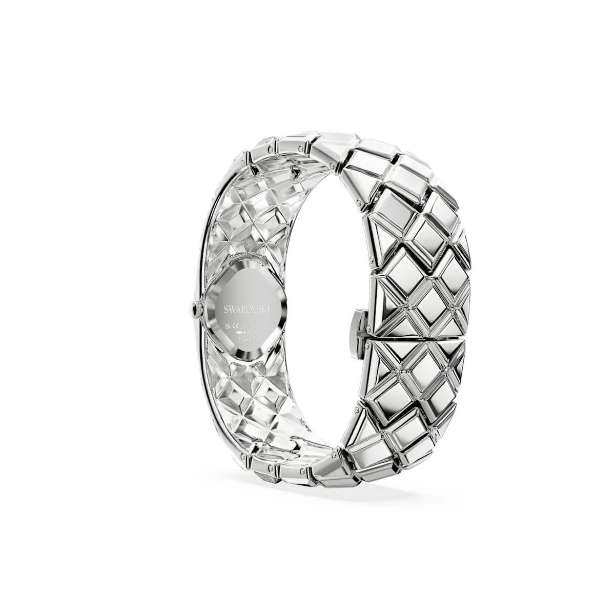 Curiosa Bangle watch, Swiss Made, Crystal bracelet, Silver tone, Stainless steel