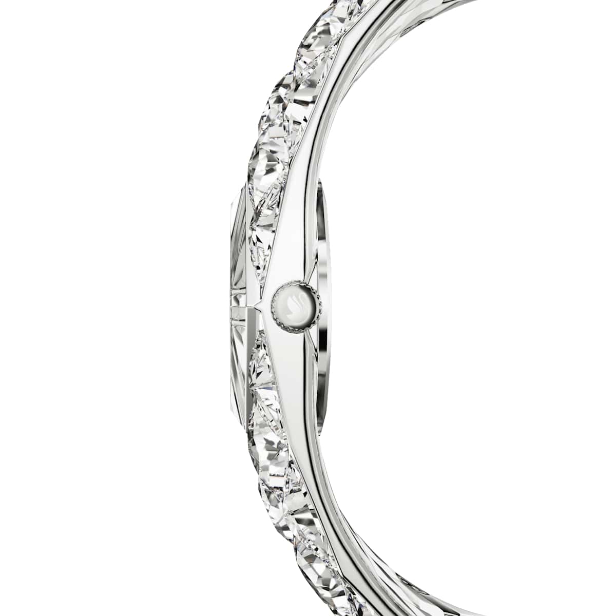Curiosa Bangle watch, Swiss Made, Crystal bracelet, Silver tone, Stainless steel