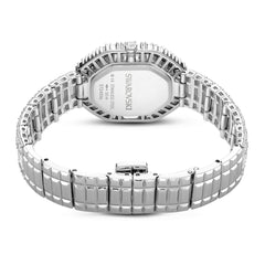 Matrix Octagon watch, Baguette cut, Metal bracelet, Silver tone, Stainless steel