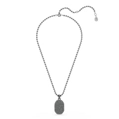Dextera Octagon pendant, Octagon shape, Round cut, Black, Ruthenium plated