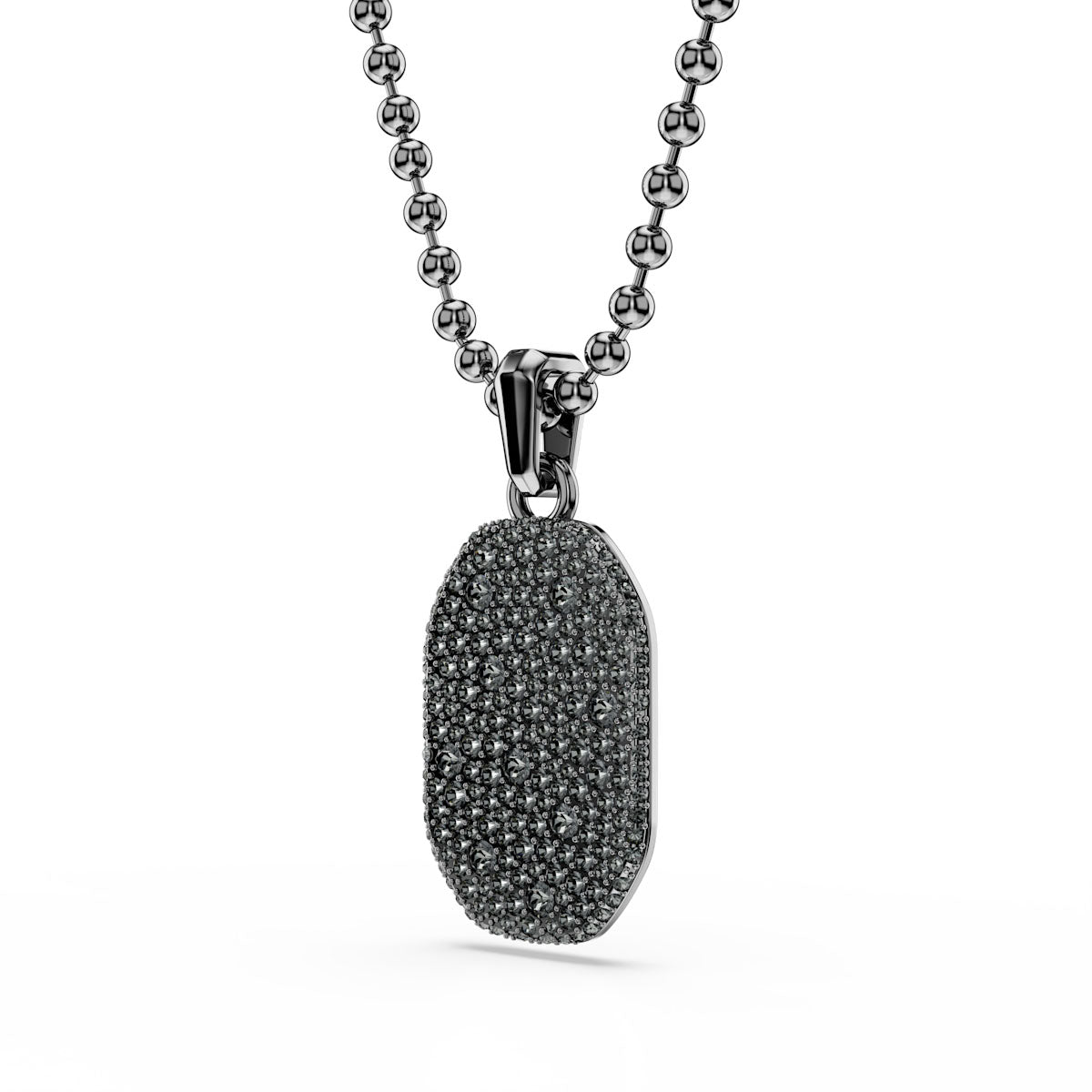 Dextera Octagon pendant, Octagon shape, Round cut, Black, Ruthenium plated
