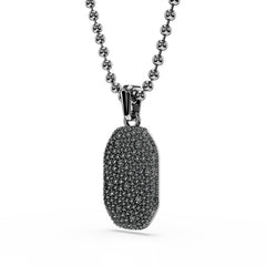 Dextera Octagon pendant, Octagon shape, Round cut, Black, Ruthenium plated
