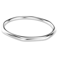 Dextera bangle Octagon shape, Round cut, White, Rhodium plated