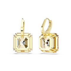 Millenia drop earrings, Mixed cuts, Caramel, Gold-tone plated