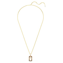 Millenia pendant Octagon cut, Caramel, Gold-tone plated