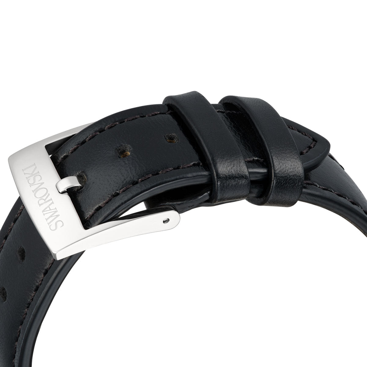 Dextera Tachymetre watch, Swiss Made, Leather strap, Silver tone, Stainless steel