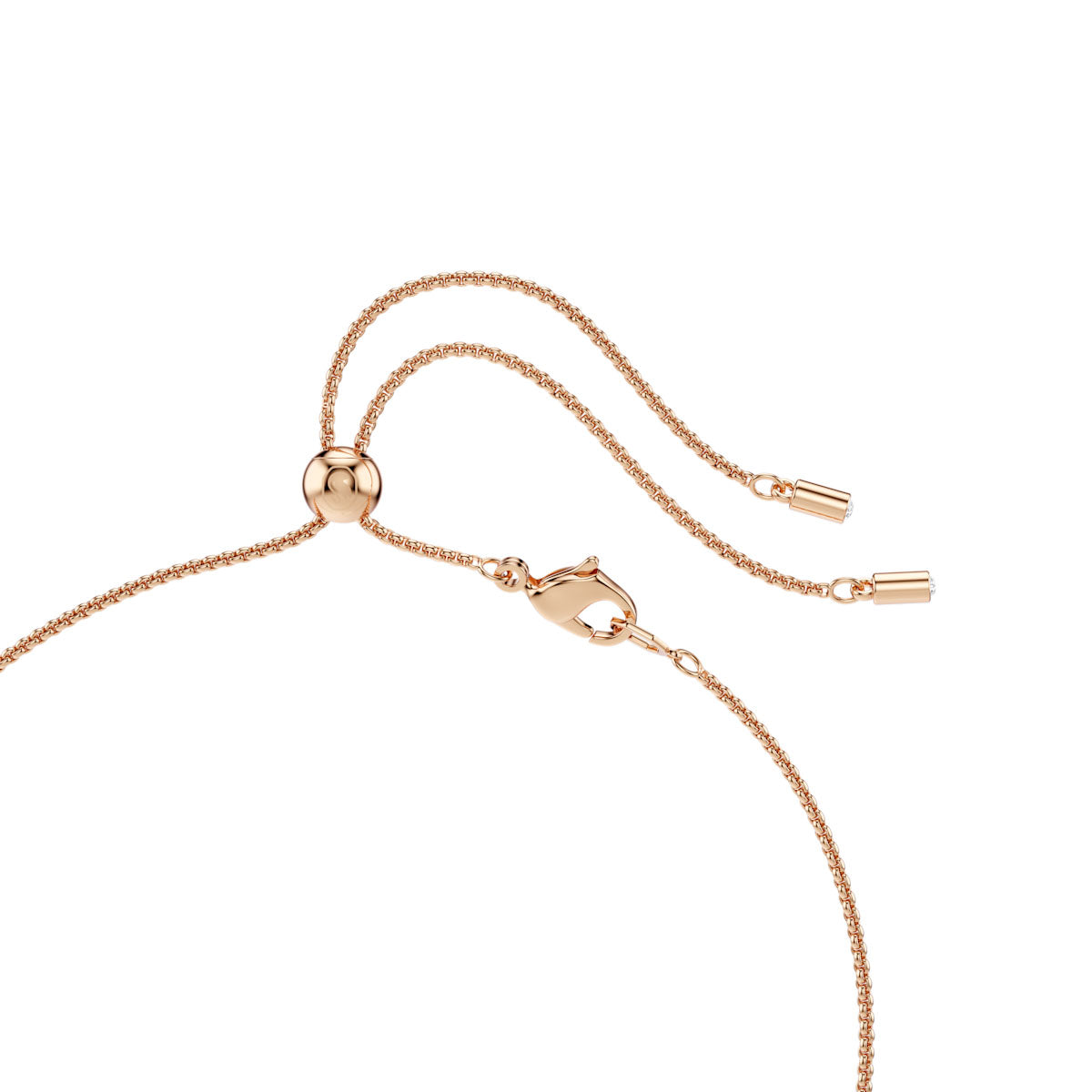 Constella pendant, Crystal pearl, Round cut, White, Rose gold-tone plated