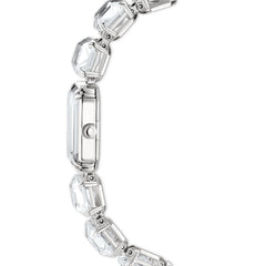 Watch, Octagon cut bracelet, White, Stainless steel