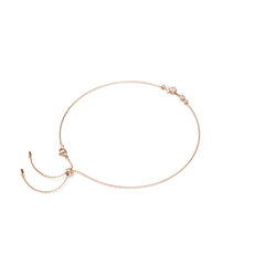 Constella necklace, Crystal pearl, Round cuts, White, Rose gold-tone plated