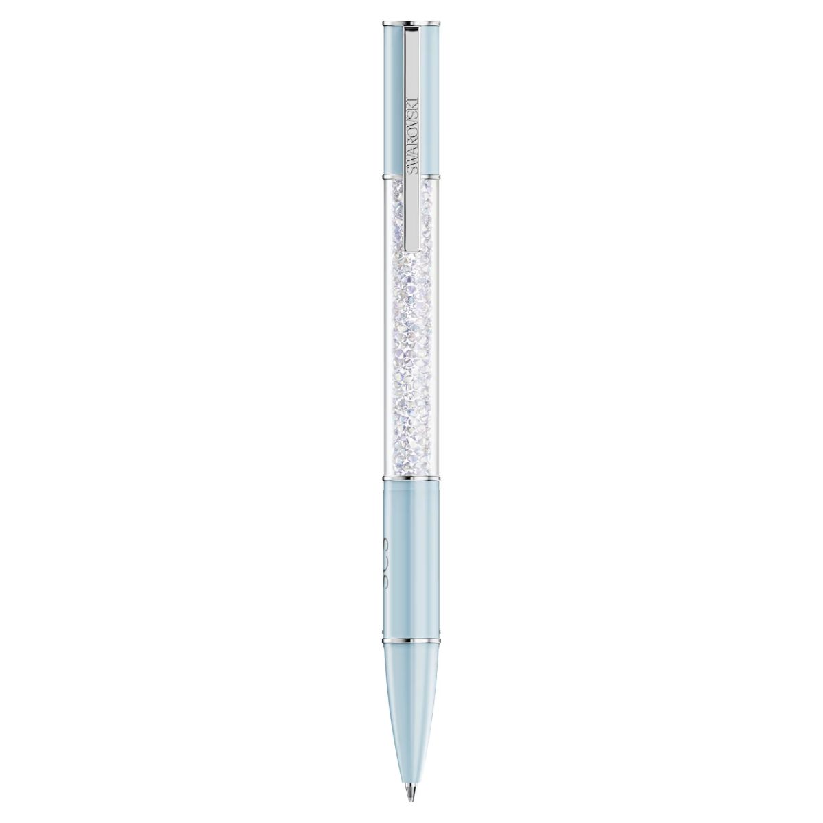 Crystalline ballpoint pen Blue, Chrome plated