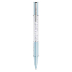 Crystalline ballpoint pen Blue, Chrome plated