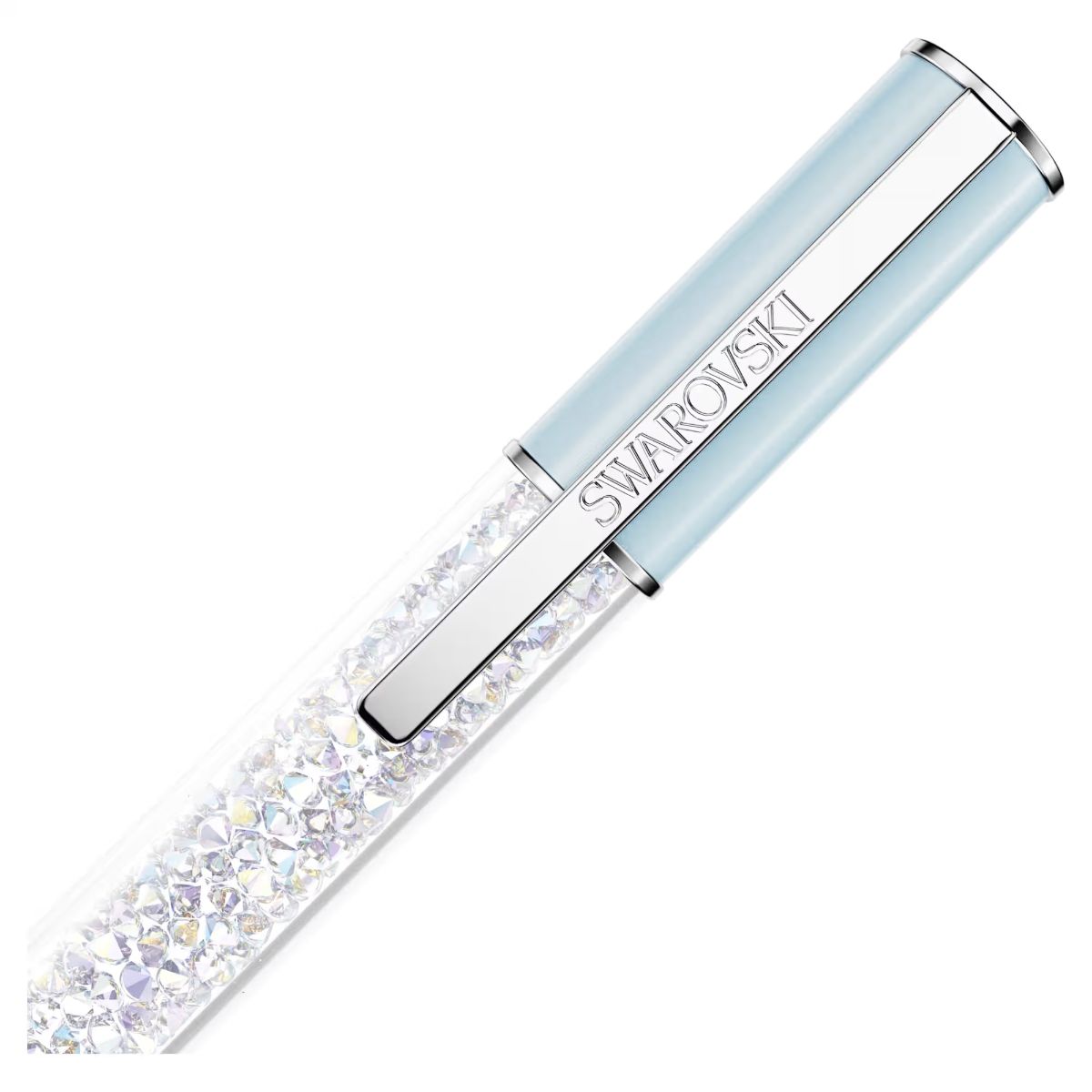 Crystalline ballpoint pen Blue, Chrome plated