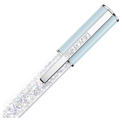 Crystalline ballpoint pen Blue, Chrome plated