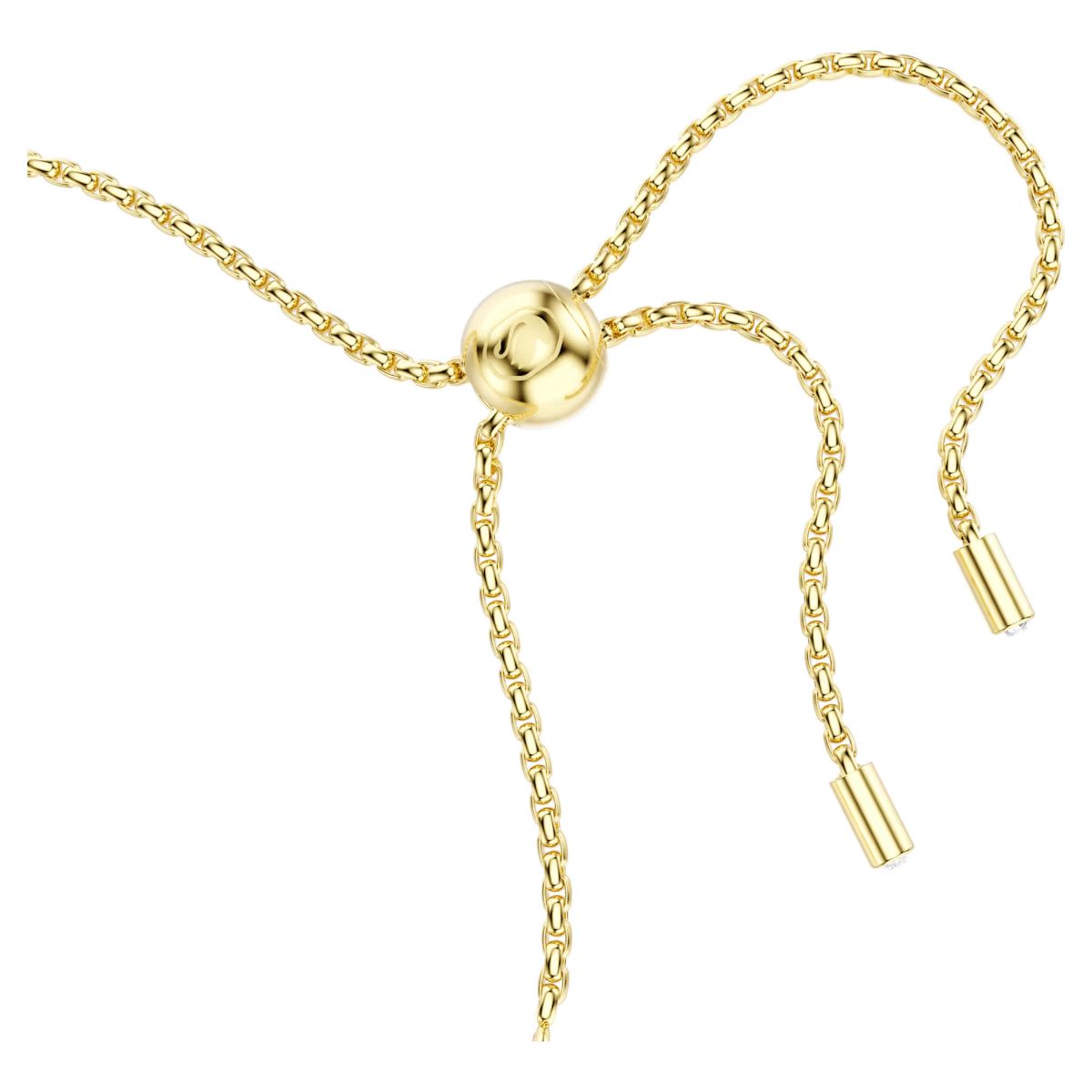 Matrix Tennis bracelet Round cut, White, Gold-tone plated