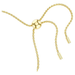 Matrix Tennis bracelet Round cut, White, Gold-tone plated