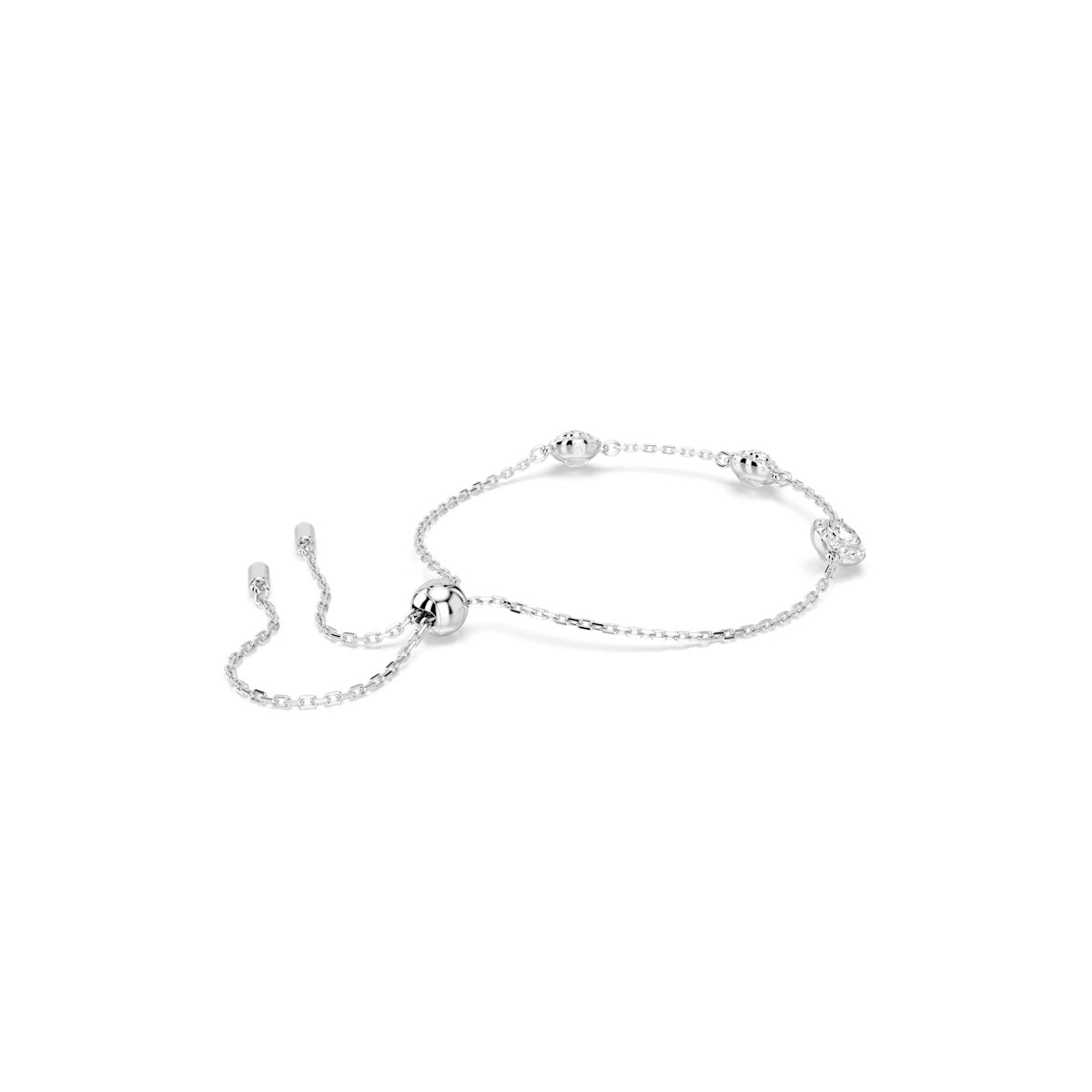 Una Angelic bracelet, Round cut, Double sided motifs, White, Rhodium plated