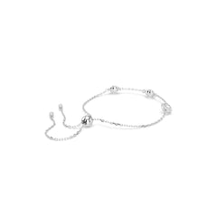 Una Angelic bracelet, Round cut, Double sided motifs, White, Rhodium plated