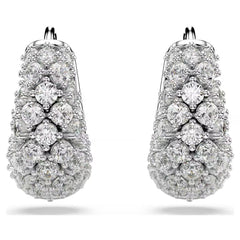 Sublima earrings White, Rhodium plated