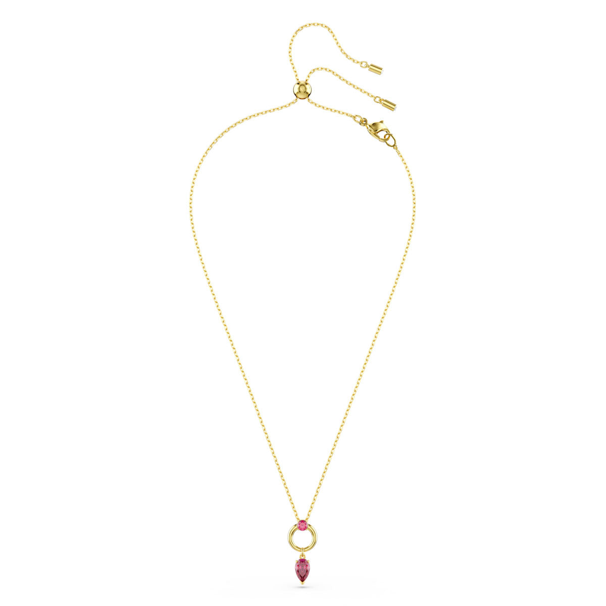 Mesmera pendant, Mixed cuts, Red, Gold-tone plated