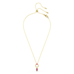 Mesmera pendant, Mixed cuts, Red, Gold-tone plated
