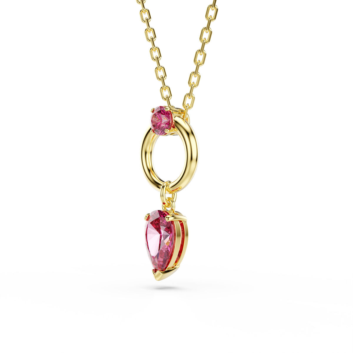 Mesmera pendant, Mixed cuts, Red, Gold-tone plated