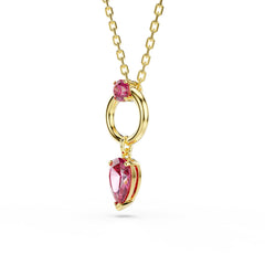 Mesmera pendant, Mixed cuts, Red, Gold-tone plated