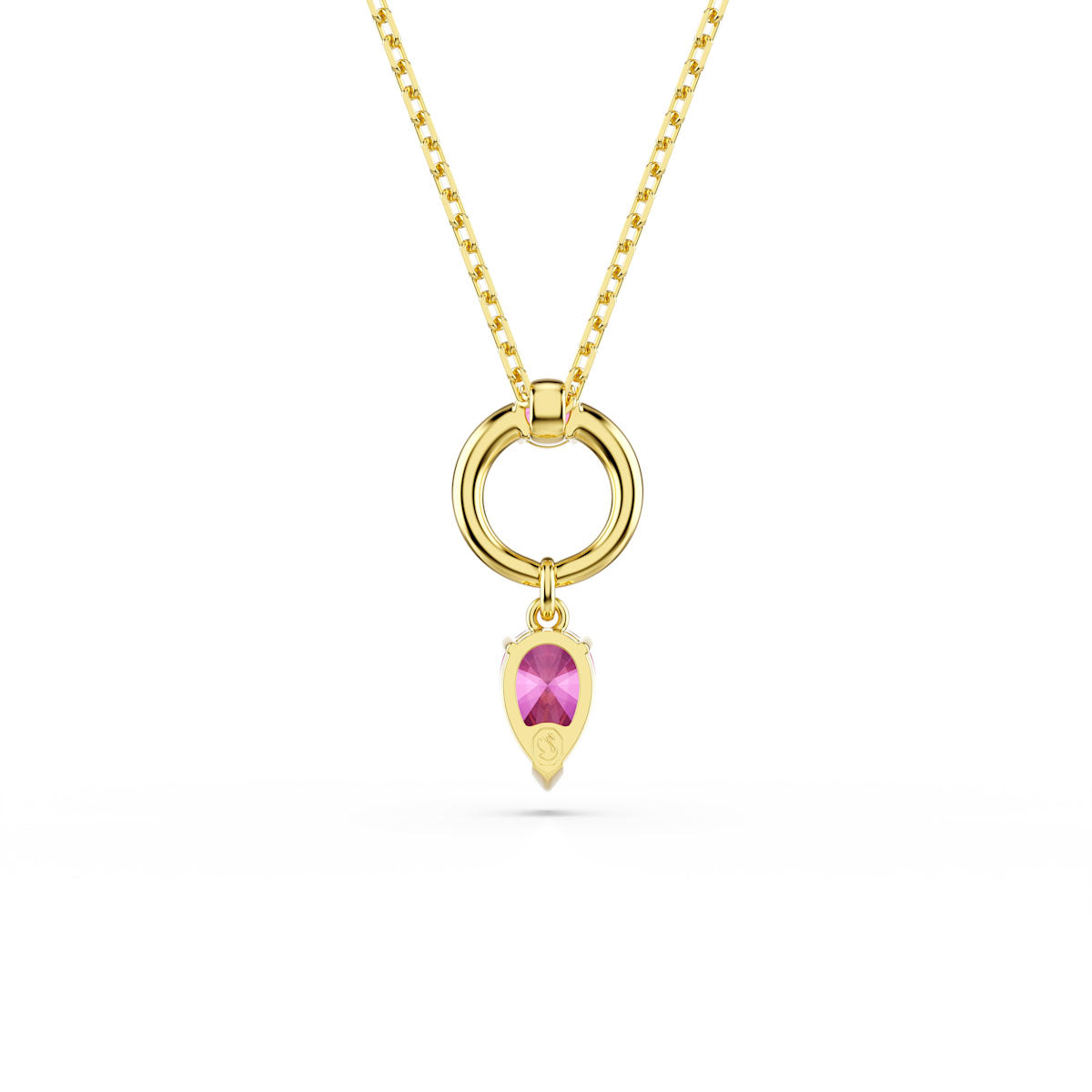 Mesmera pendant, Mixed cuts, Red, Gold-tone plated