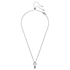 Mesmera pendant, Mixed cuts, Gray, Ruthenium plated