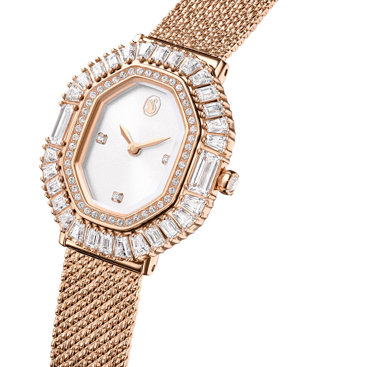 Matrix Octagon watch, Metal bracelet, Rose gold tone, Rose gold-tone finish