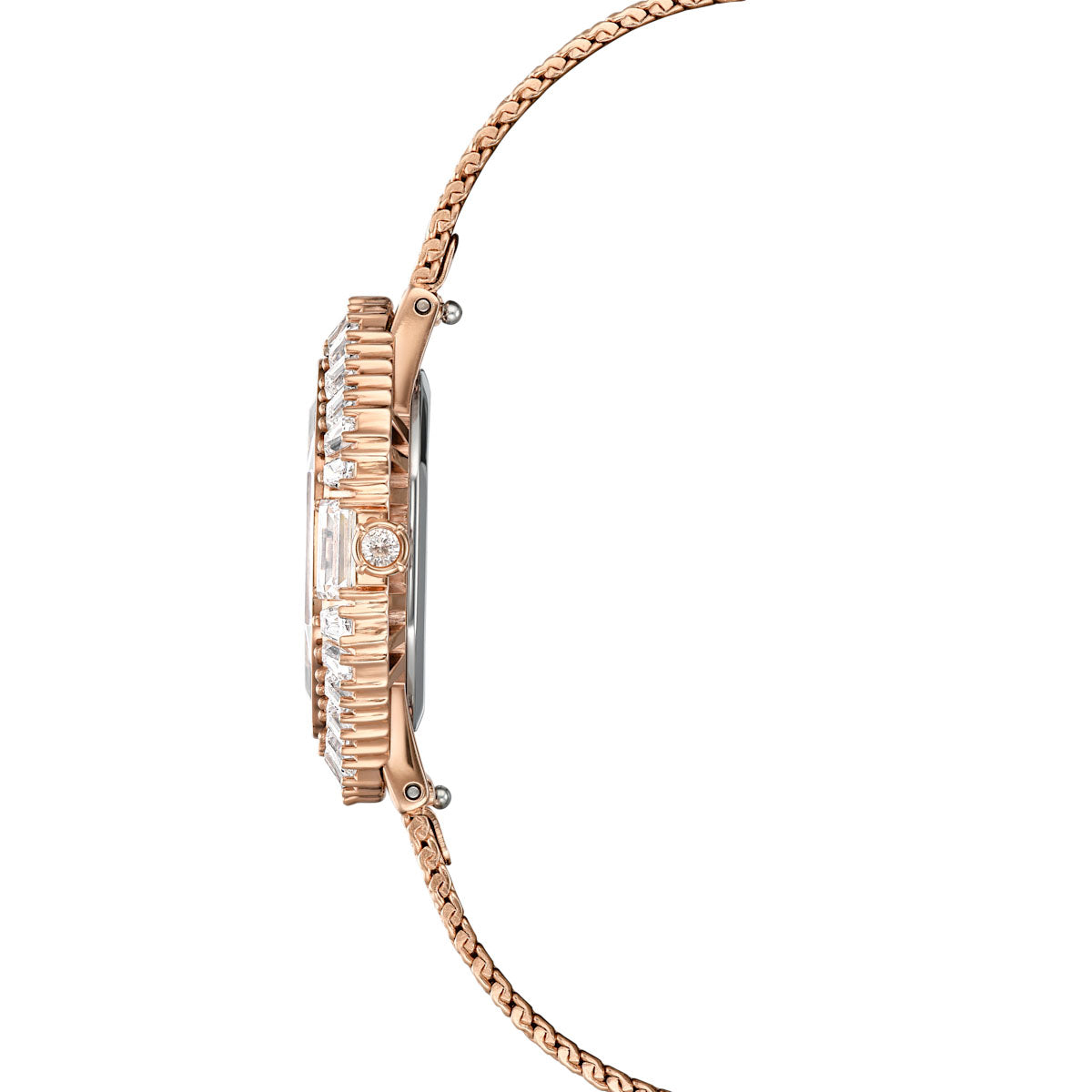 Matrix Octagon watch, Metal bracelet, Rose gold tone, Rose gold-tone finish