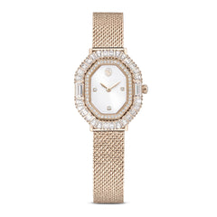 Matrix Octagon watch, Metal bracelet, Gold tone, Champagne gold-tone finish
