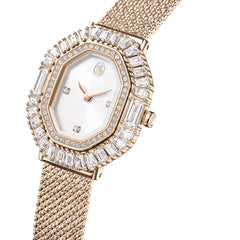 Matrix Octagon watch, Metal bracelet, Gold tone, Champagne gold-tone finish