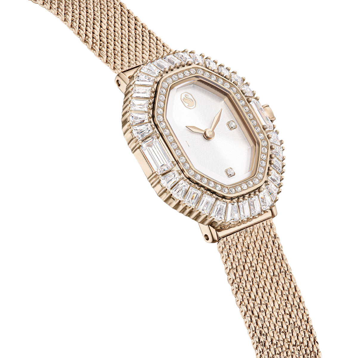 Matrix Octagon watch, Metal bracelet, Gold tone, Champagne gold-tone finish