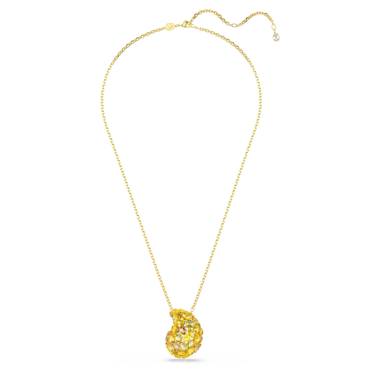 Gema pendant and brooch, Yellow, Gold-tone plated