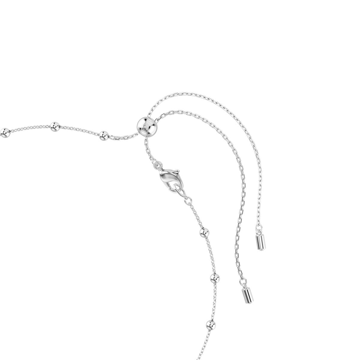 Una Angelic pendant, Round cut, Double sided motifs, White, Rhodium plated
