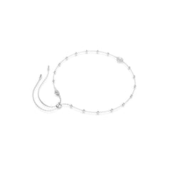 Una Angelic pendant, Round cut, Double sided motifs, White, Rhodium plated
