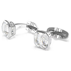 Millenia cufflinks Octagon cut, White, Rhodium plated
